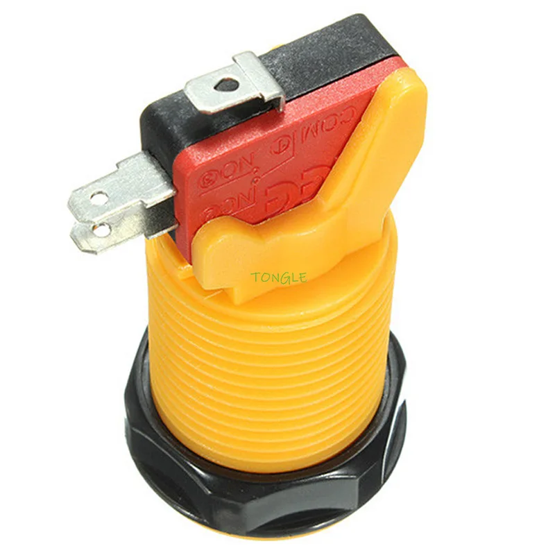 Coin Pusher Machine - ปุ่มกดอาเขตแบบมีรูสำหรับติดตั้งสไตล์อเมริกันมี6สีให้เลือกเครื่องอาร์เคดเครื่องเล่นเกมเครื่องจักรค็อกเทล100ชิ้น