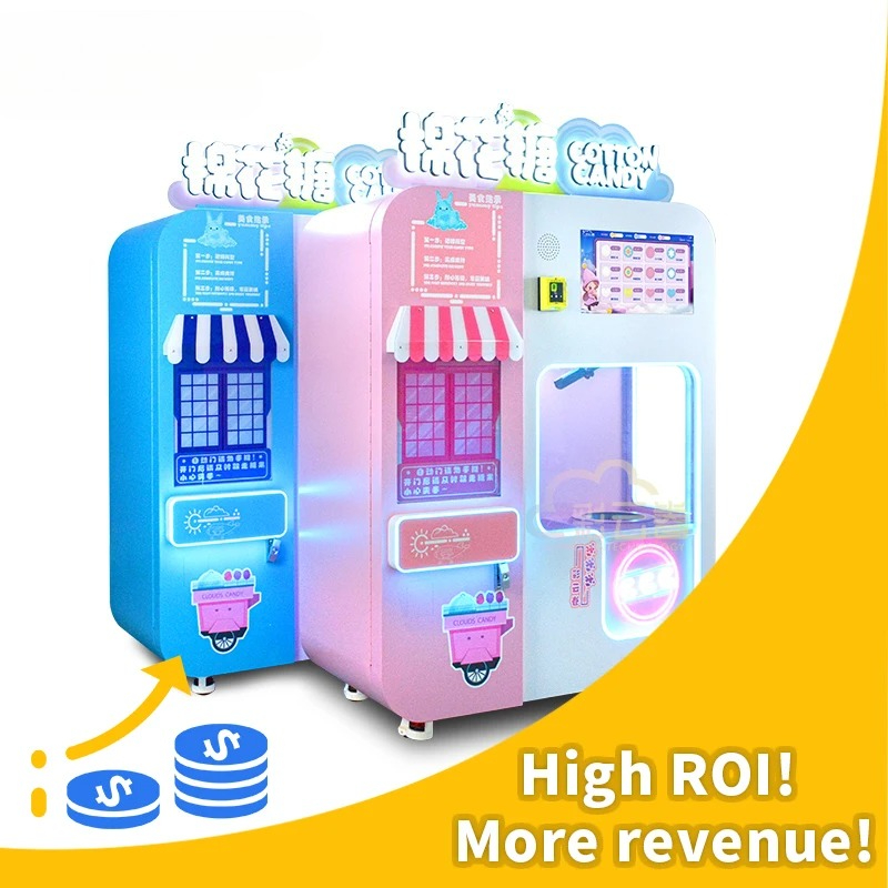 Candy Vending Machine - เครื่องจำหน่ายขนมสายไหม 6 สี พร้อมฟังก์ชัน SDK จากโรงงานผู้ผลิต